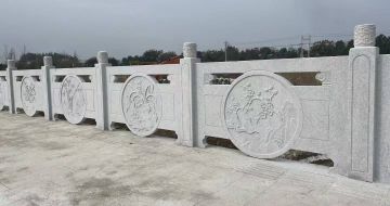 昆明芝麻白河道栏杆 石材栏杆