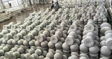 昆明芝麻白圆球 石球 挡车球