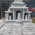 昆明芝麻白中国黑石材套墓 花岗岩墓碑