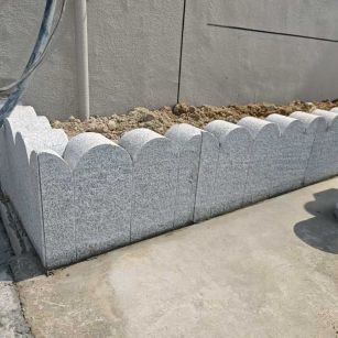 昆明芝麻白花边石  围边石