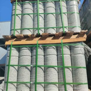 昆明挡车柱芝麻白 挡车石