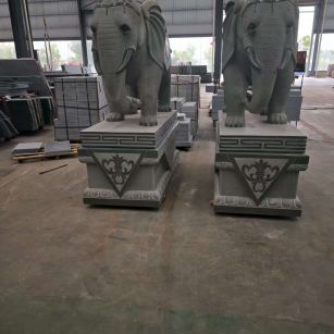 昆明芝麻灰花岗岩对象 芝麻白芝麻灰大象